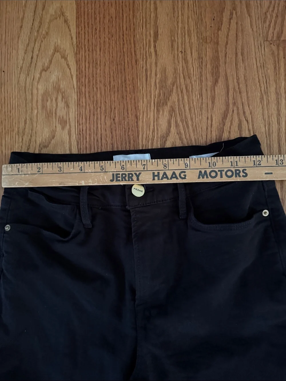 Frame Denim Black Straight Leg Jeans